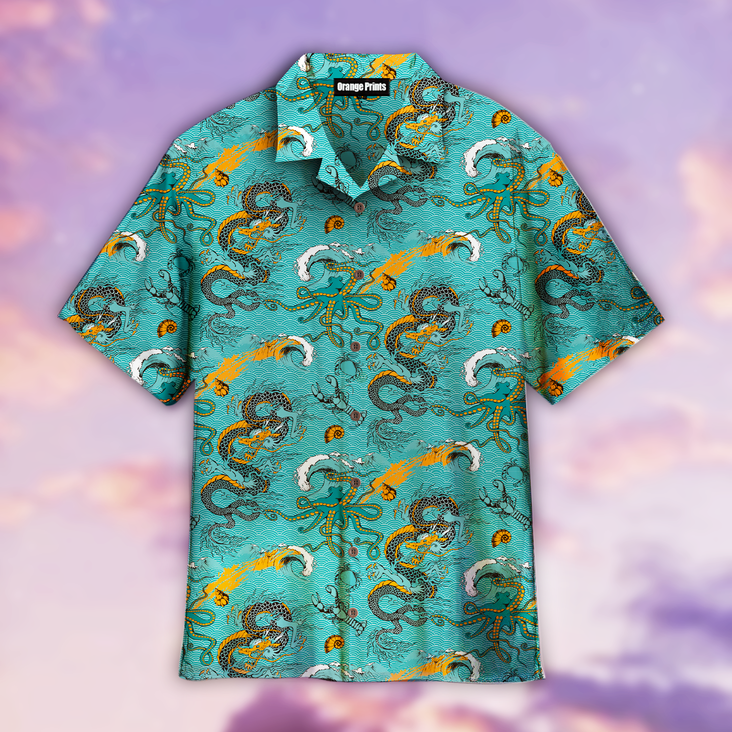 Dragon, Octopus And Sea Voyages Hawaiian Shirt