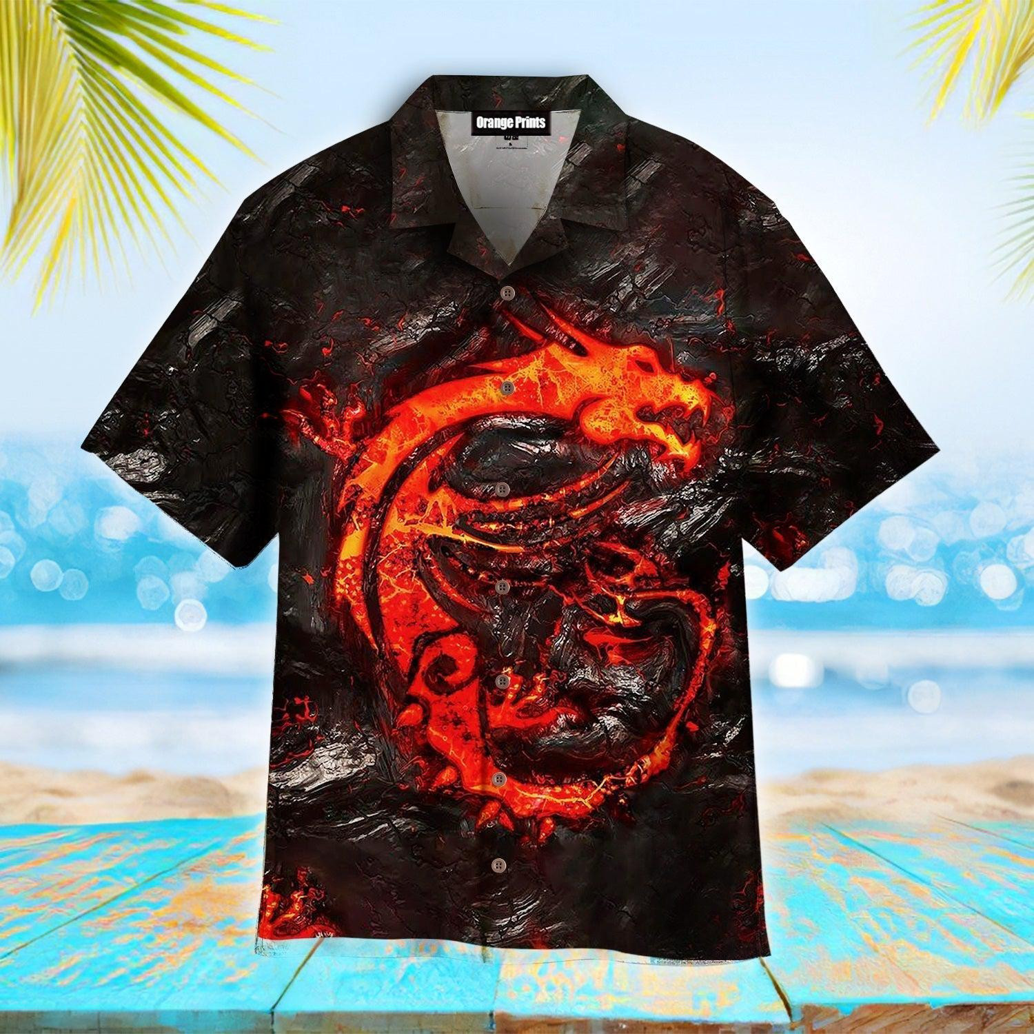Dragon Red Hawaiian Shirt