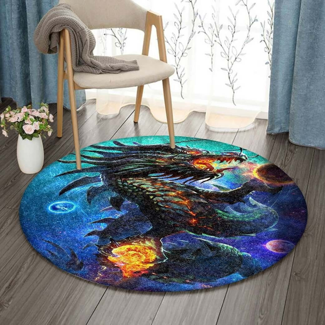 Dragon Round Rug Carpet Bedroom Livingroom Home Decor