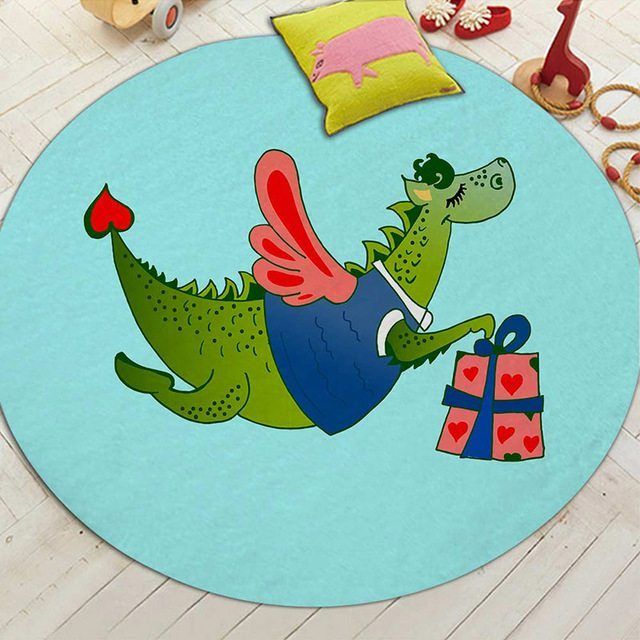 Dragon Round Rug Carpet Bedroom Livingroom Home Decor