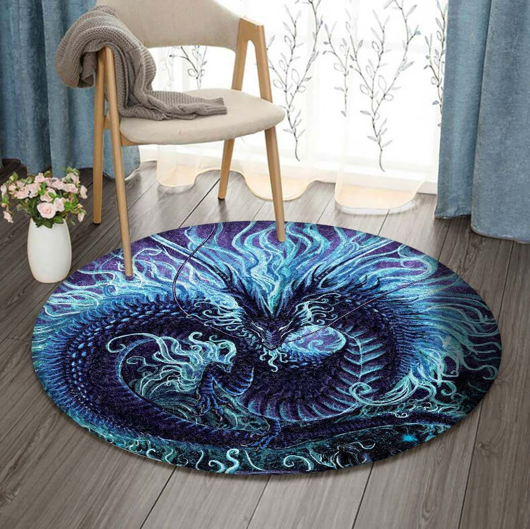 Dragon Round Rug Carpet Bedroom Livingroom Home Decor