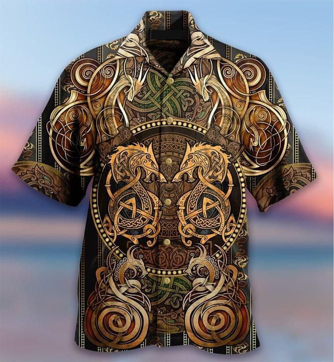 Dragon Viking Print Hawaiian Shirt