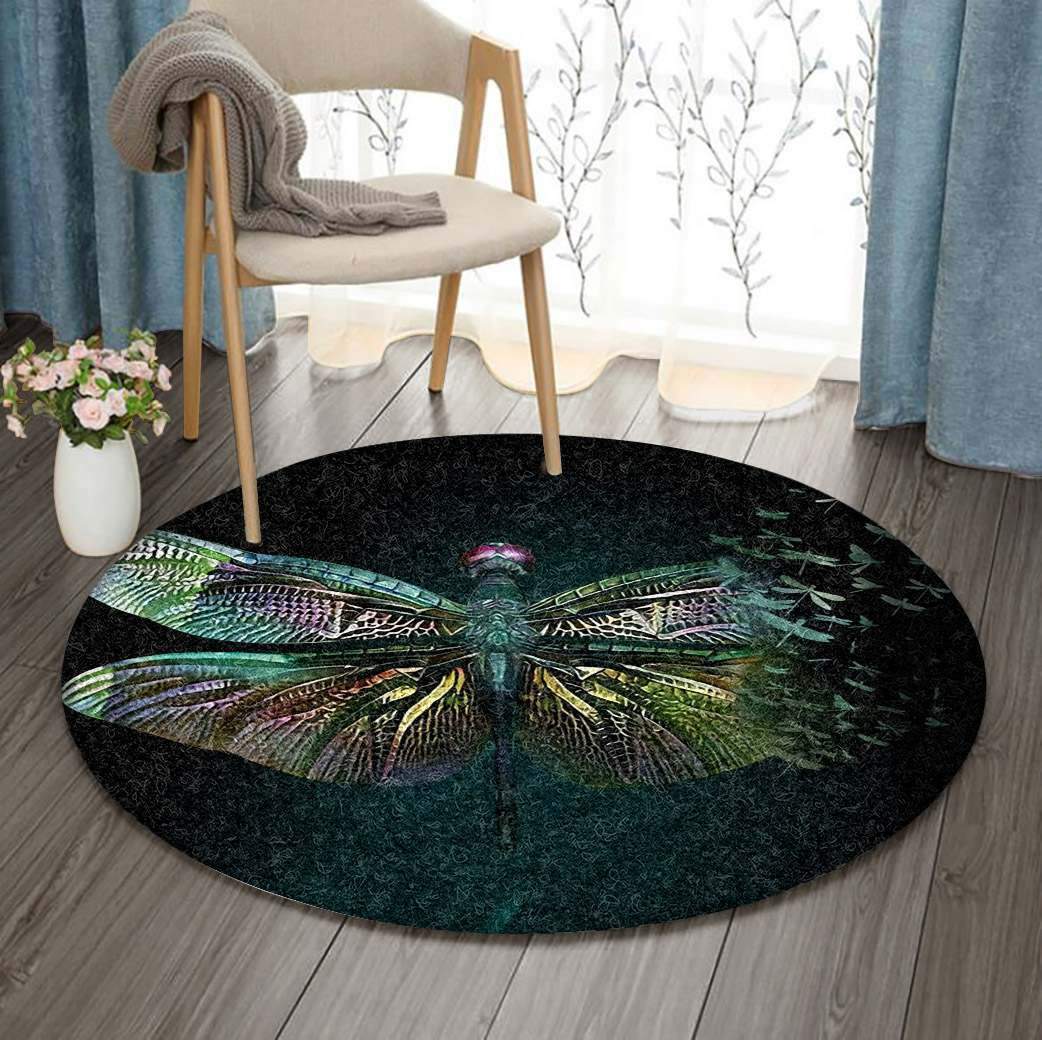 Dragonfly Limited Edition Round Rug Carpet Bedroom Livingroom Home Decor