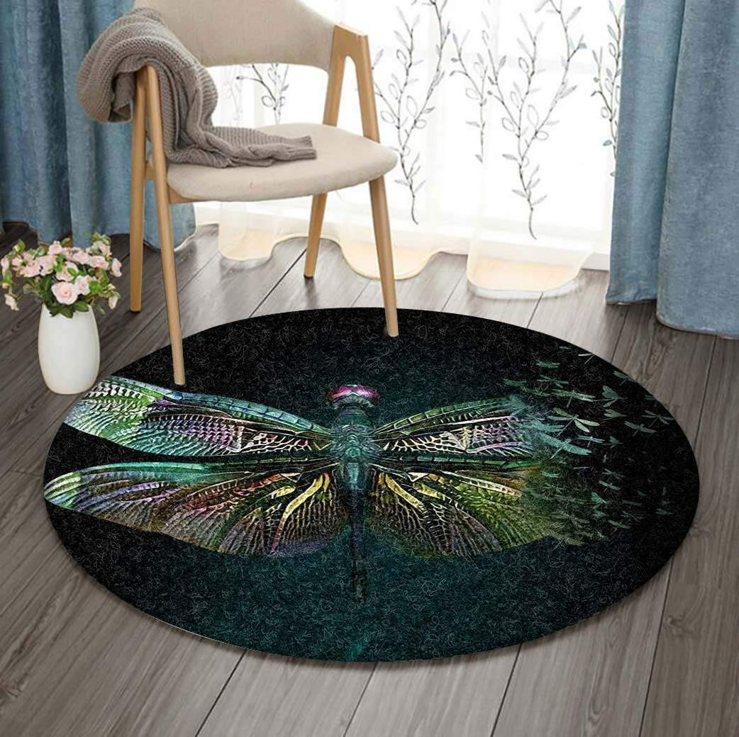Dragonfly Limited Edition Round Rug Carpet Bedroom Livingroom Home Decor