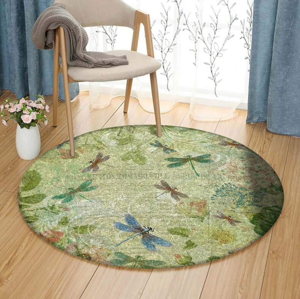Dragonfly Limited Edition Round Rug Carpet Bedroom Livingroom Home Decor
