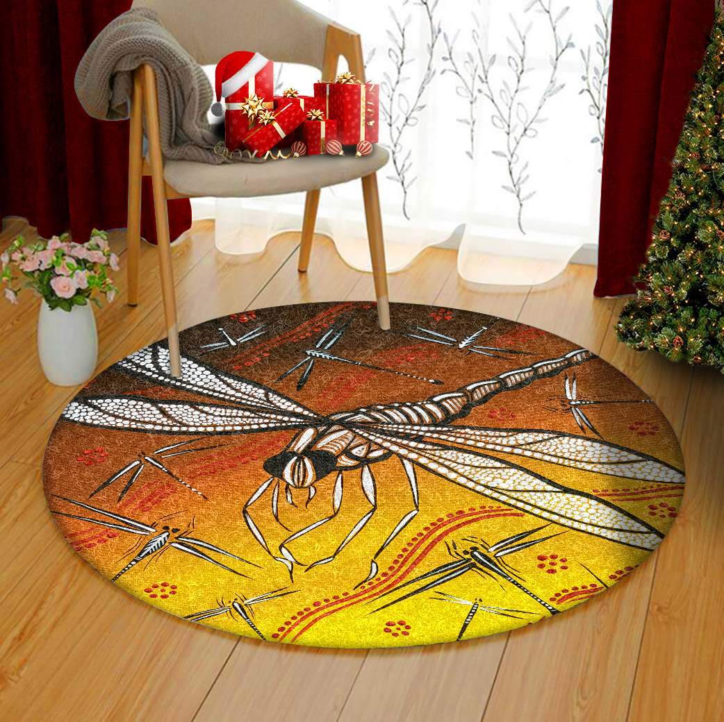 Dragonfly Limited Edition Round Rug Carpet Bedroom Livingroom Home Decor