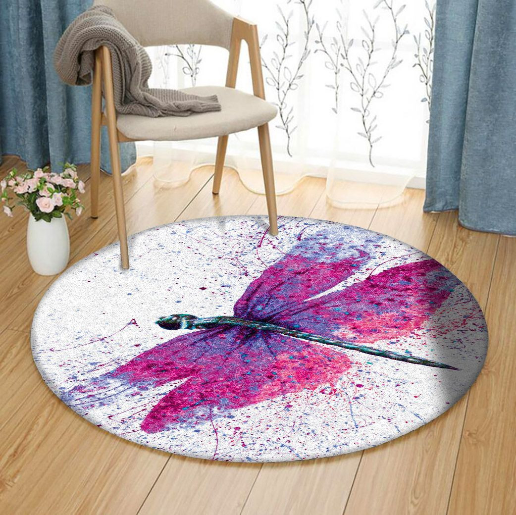 Dragonfly Limited Edition Round Rug Carpet Bedroom Livingroom Home Decor