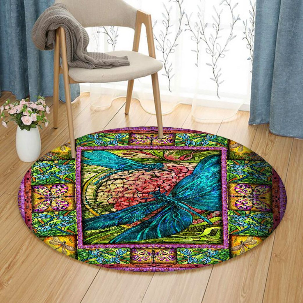 Dragonfly Limited Edition Round Rug Carpet Bedroom Livingroom Home Decor