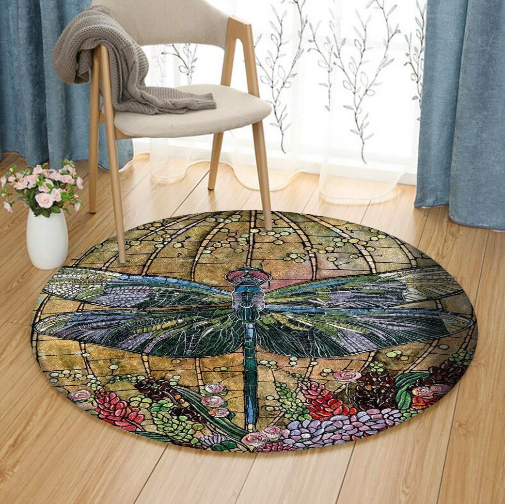 Dragonfly Limited Edition Round Rug Carpet Bedroom Livingroom Home Decor