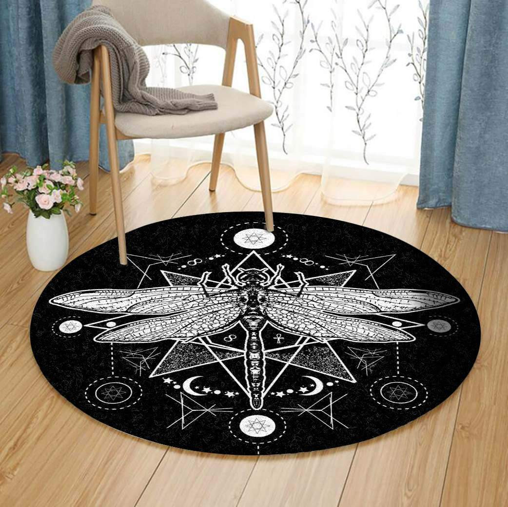 Dragonfly Limited Edition Round Rug Carpet Bedroom Livingroom Home Decor