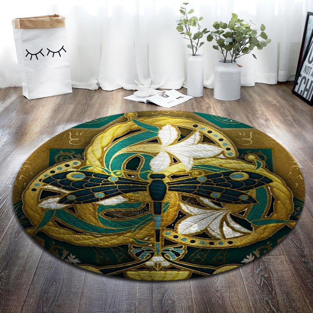 Dragonfly Limited Edition Round Rug Carpet Bedroom Livingroom Home Decor