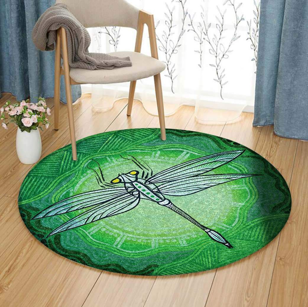 Dragonfly Limited Edition Round Rug Carpet Bedroom Livingroom Home Decor