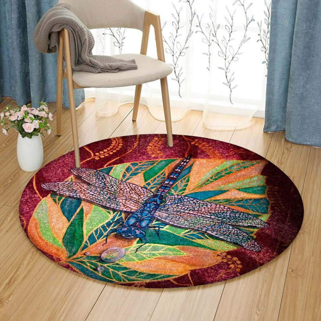 Dragonfly Limited Edition Round Rug Carpet Bedroom Livingroom Home Decor