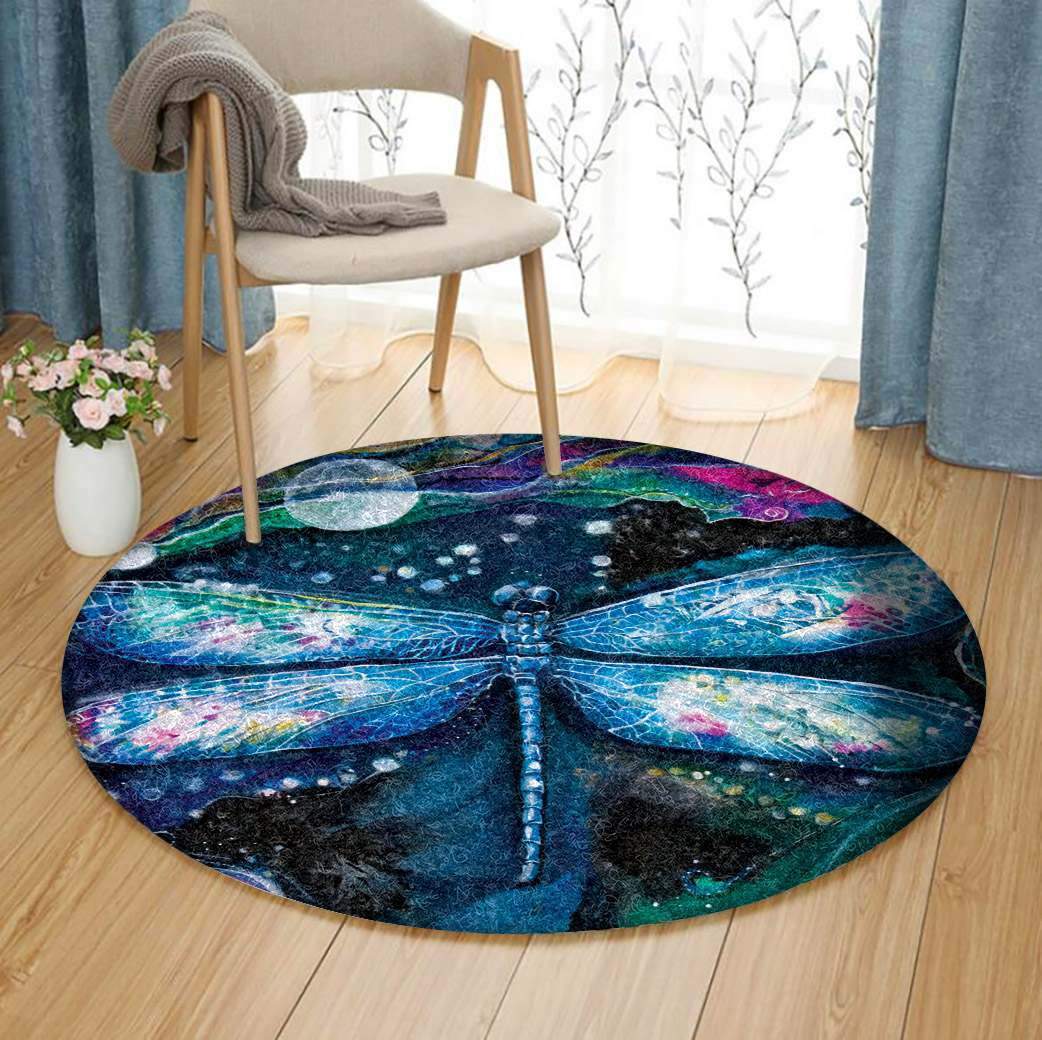 Dragonfly Limited Edition Round Rug Carpet Bedroom Livingroom Home Decor