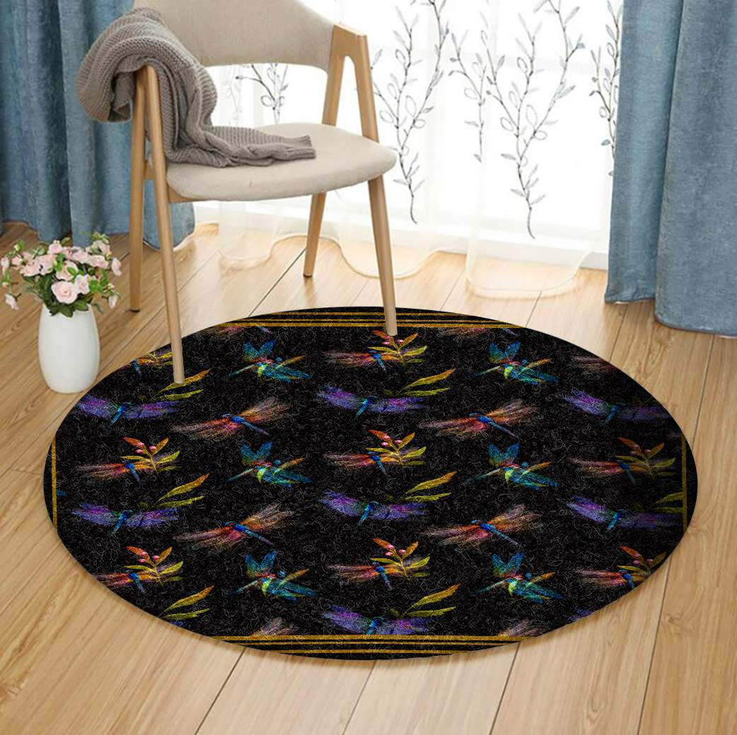 Dragonfly Limited Edition Round Rug Carpet Bedroom Livingroom Home Decor