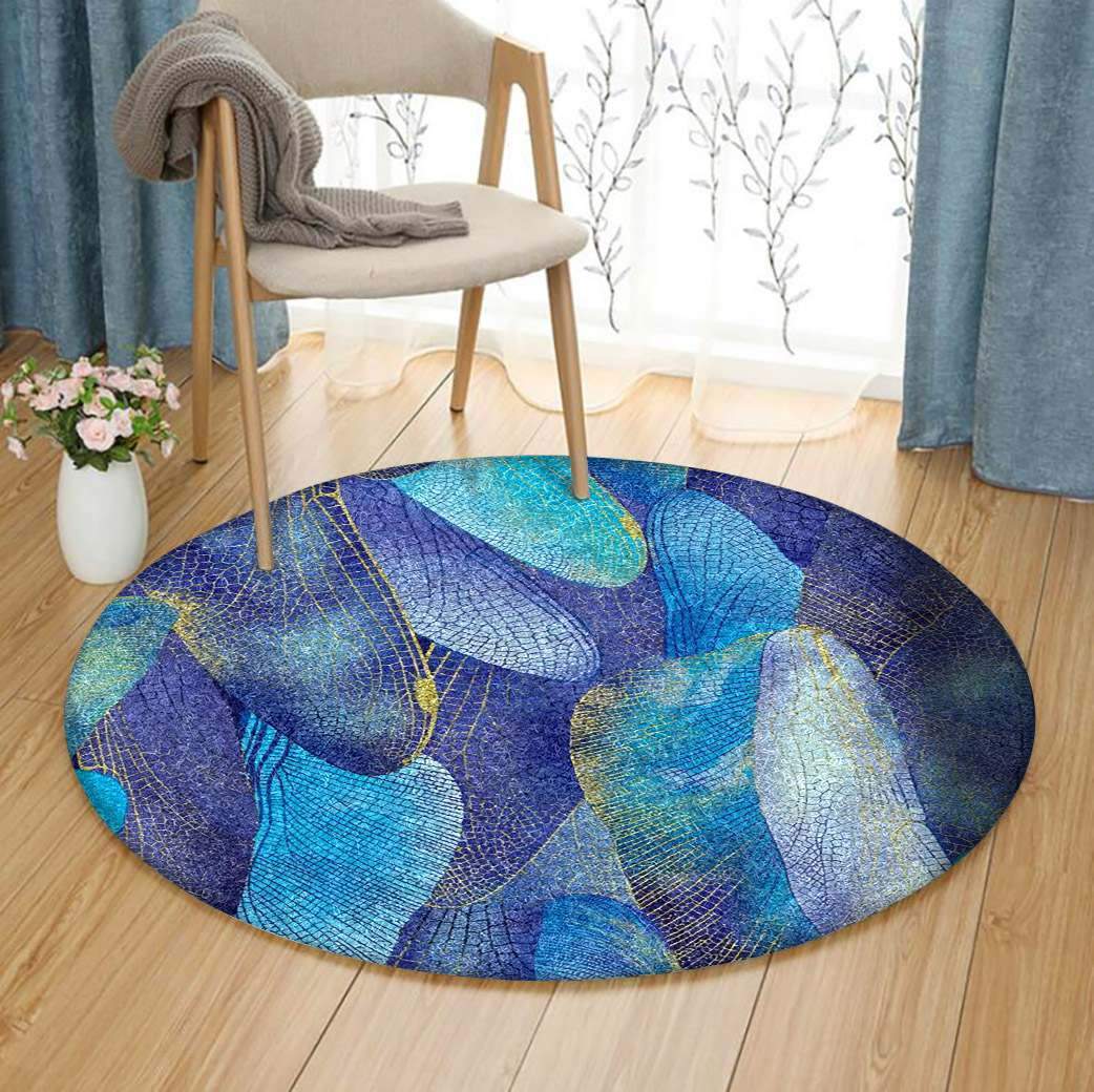 Dragonfly Limited Edition Round Rug Carpet Bedroom Livingroom Home Decor