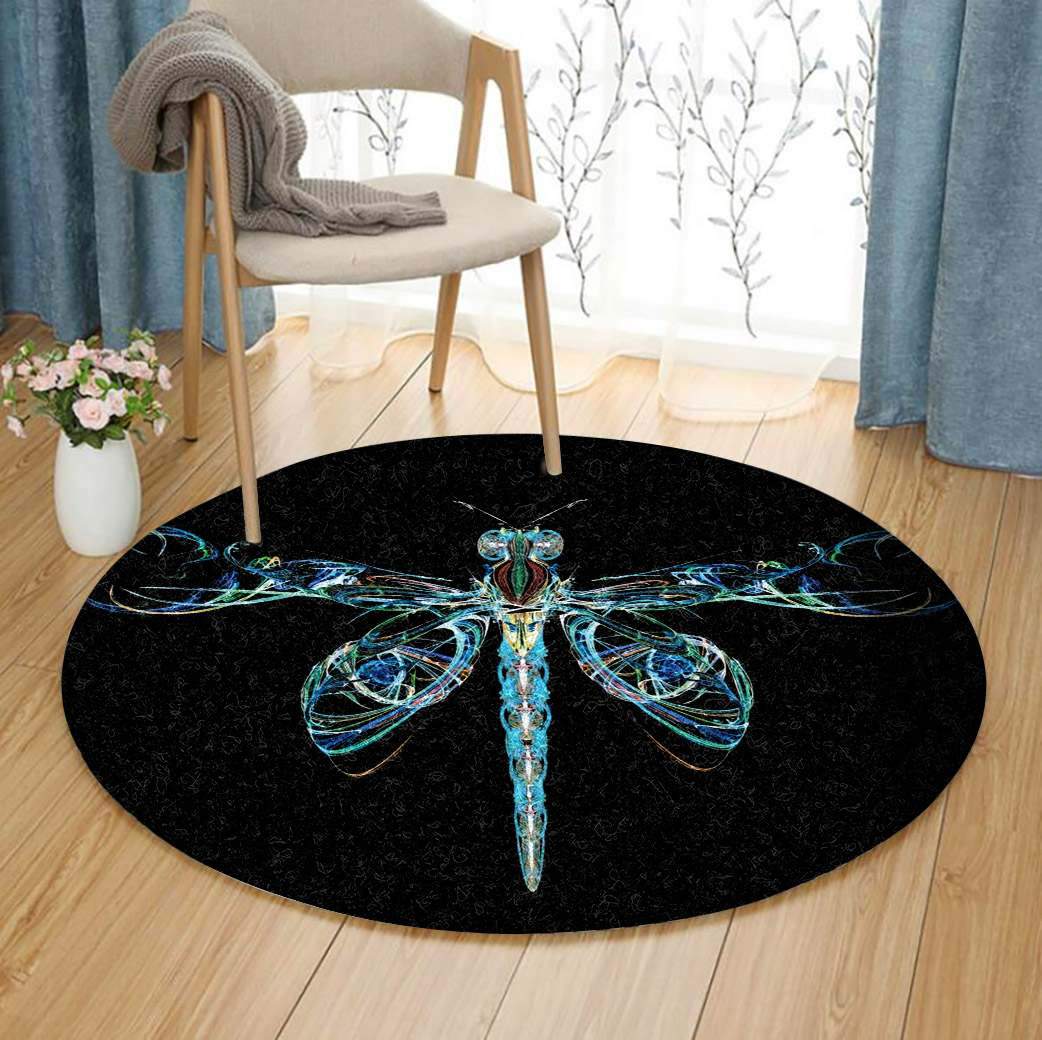 Dragonfly Limited Edition Round Rug Carpet Bedroom Livingroom Home Decor