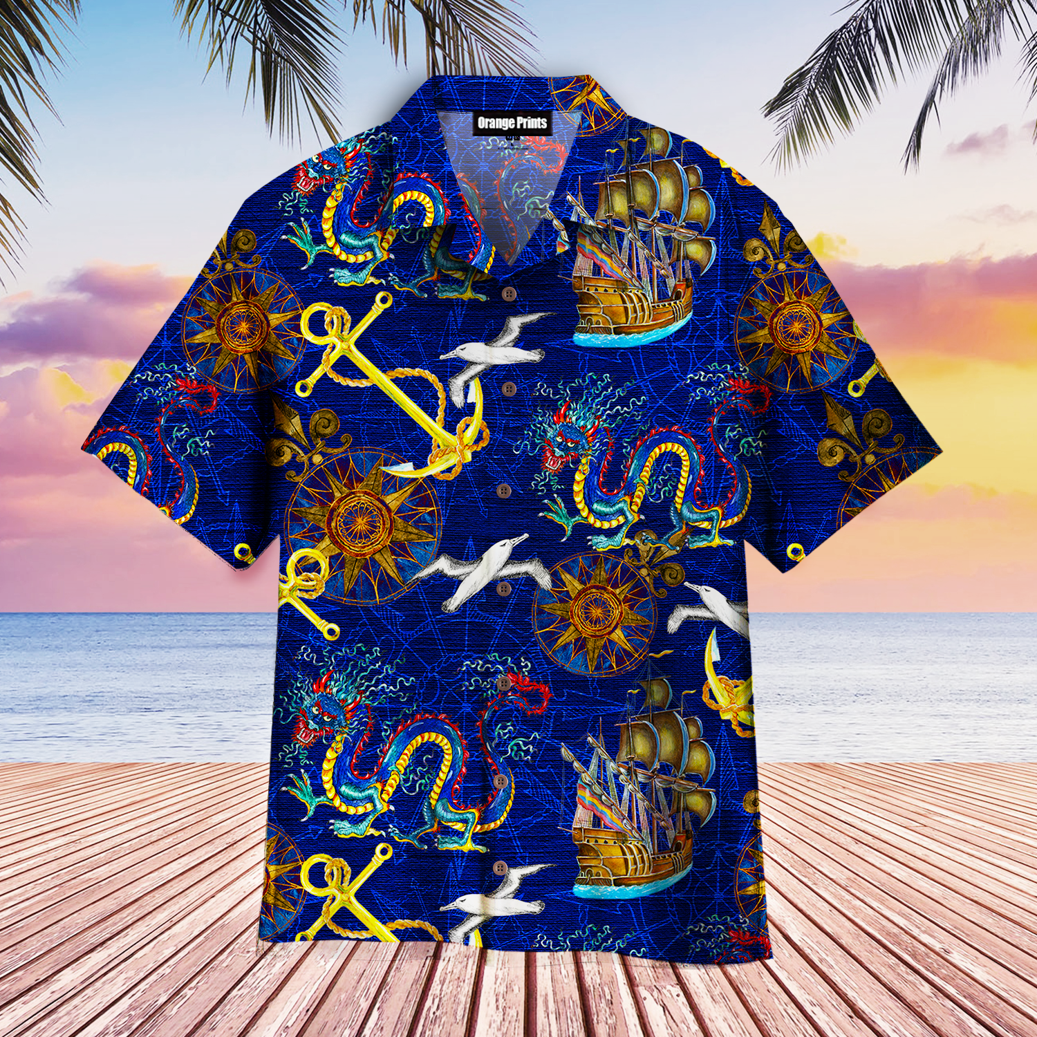 Dragons Pirates Hawaiian Shirt