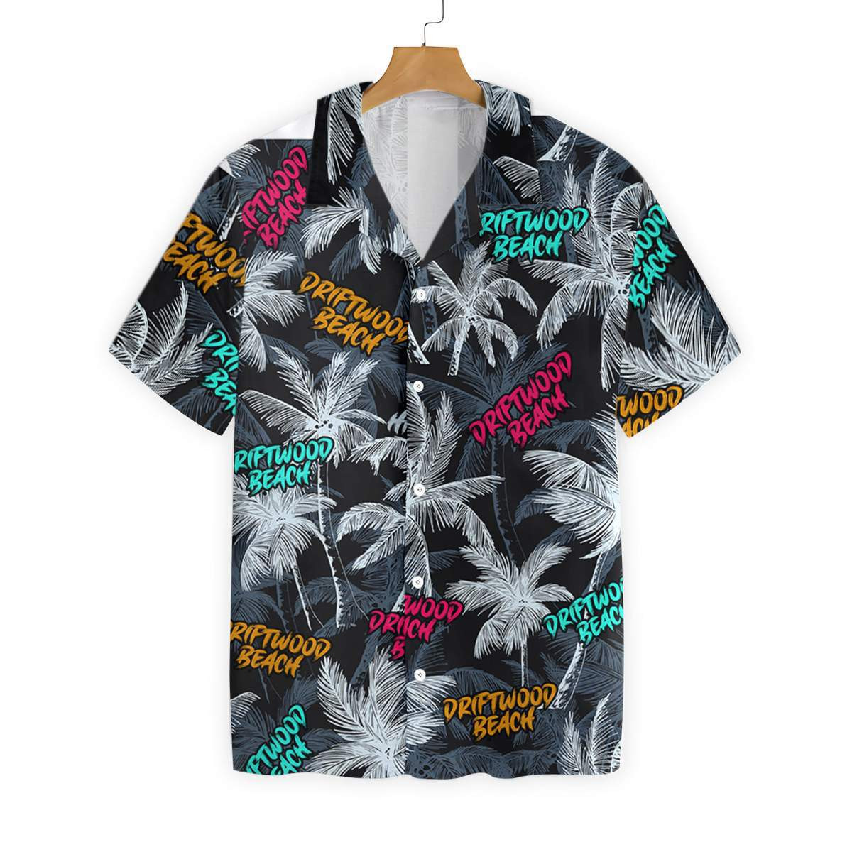 Driftwood Beach Coconut Tree Hawaiian Shirt