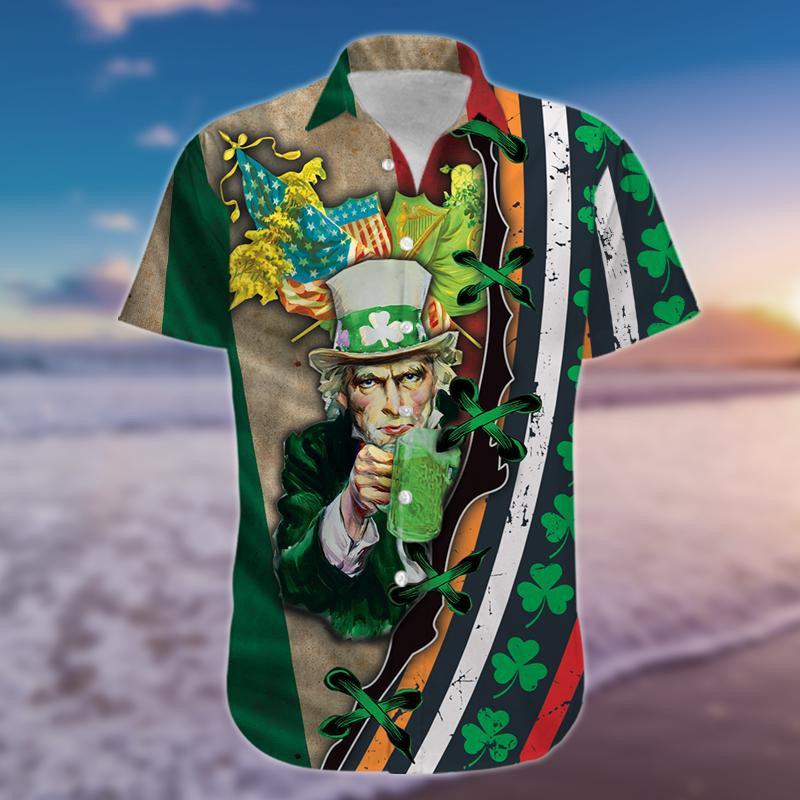 Drink Beer Saint Patrick's Day Hawaiian Shirt