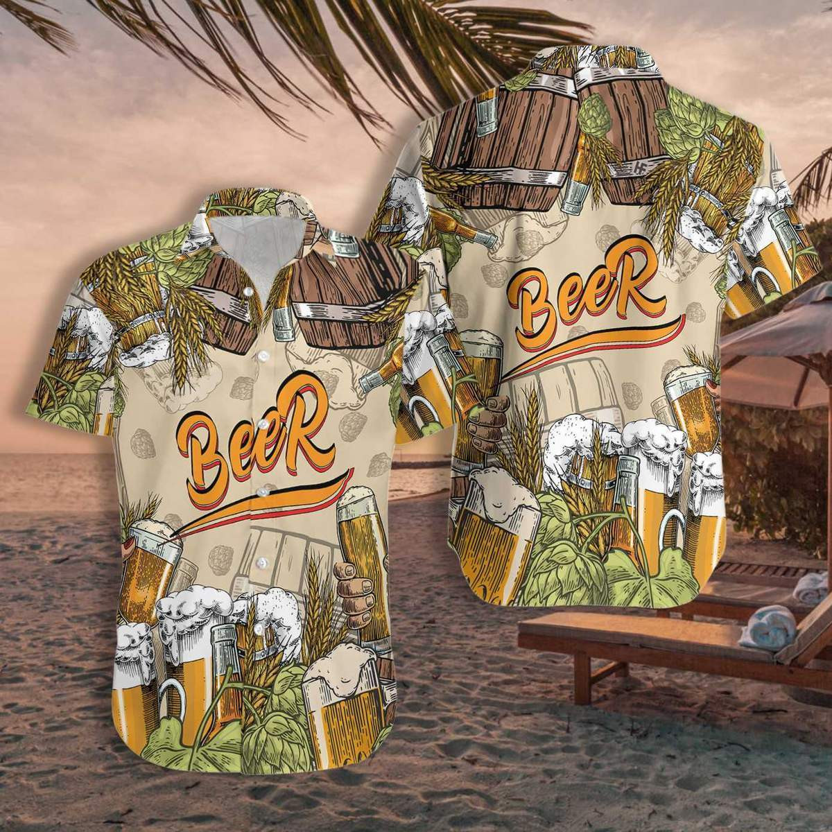Drinking Beer Hawaiian Shirt