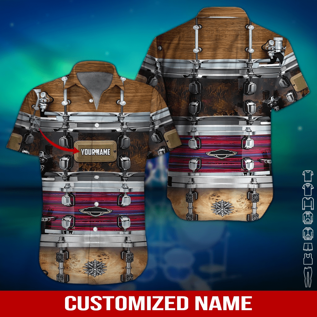 Drum Personalized Hawaiian Shirt