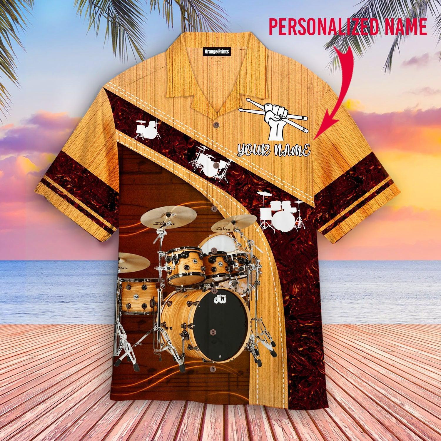 Drum Personalized Hawaiian Shirt