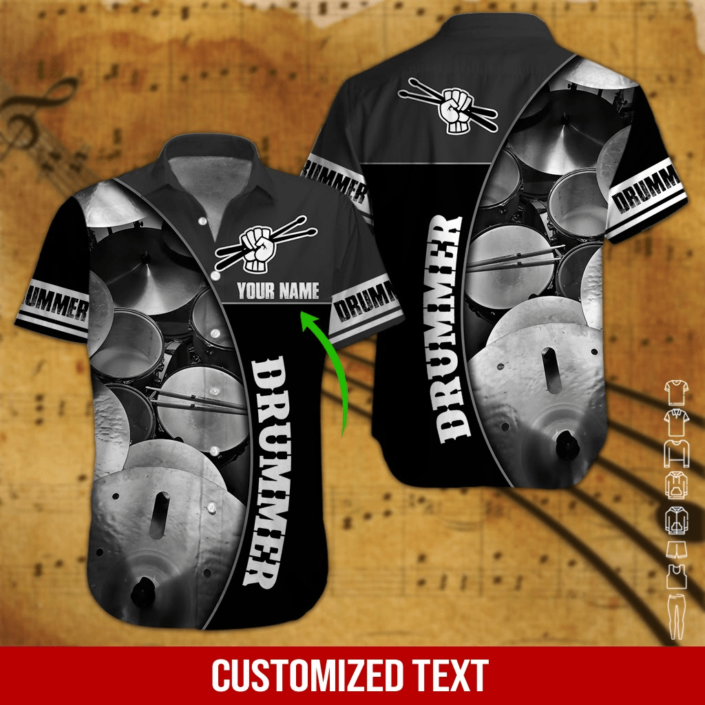 Drum Personalized Hawaiian Shirt