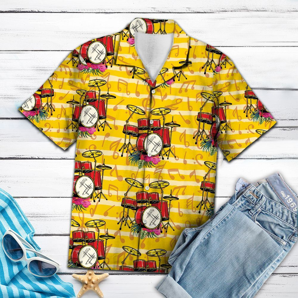 Drum Set Hawaiian Shirt