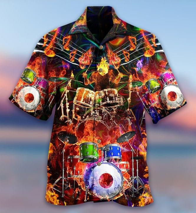 Drumer Print Hawaiian Shirt