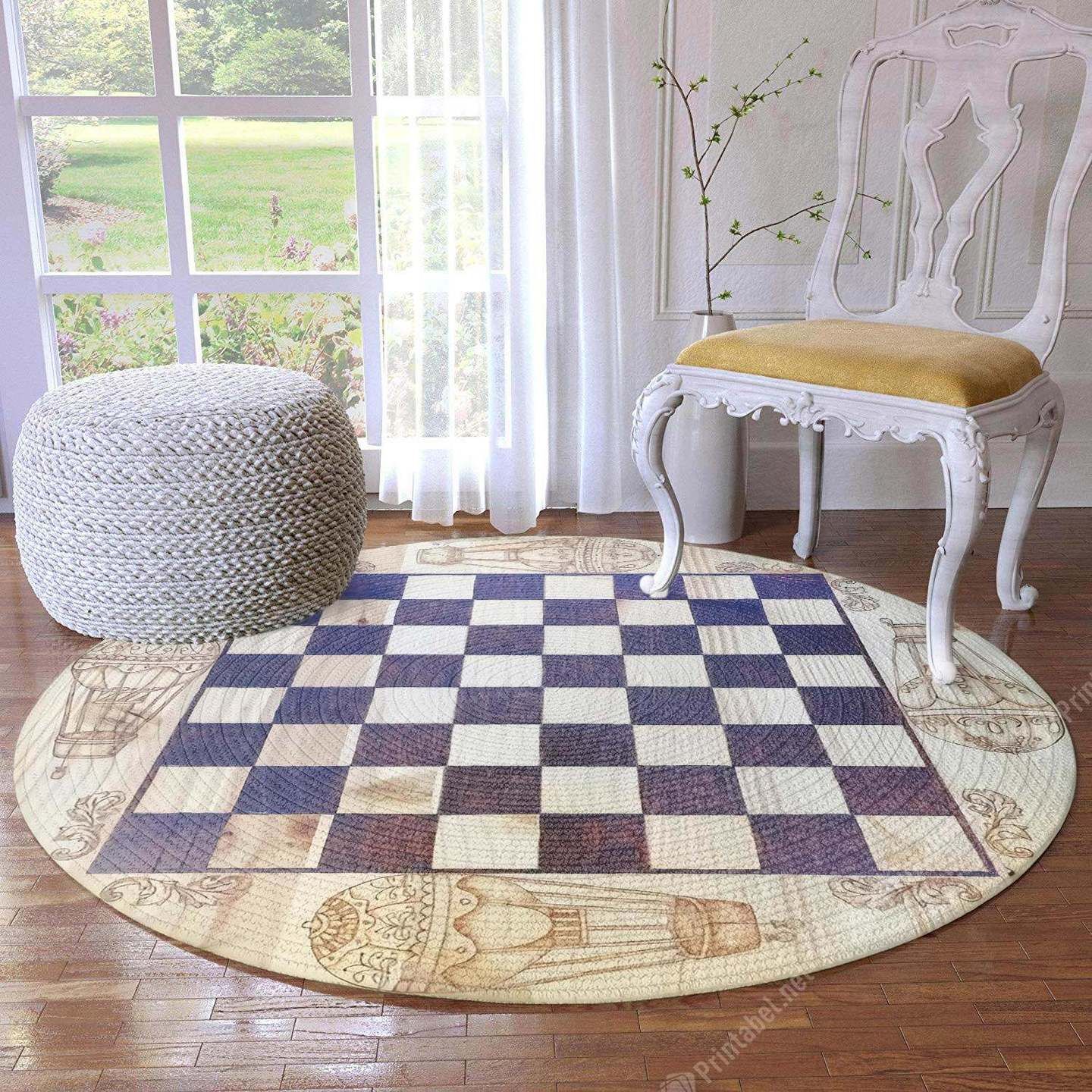 Dual Play Round Rug Carpet Bedroom Livingroom Home Decor