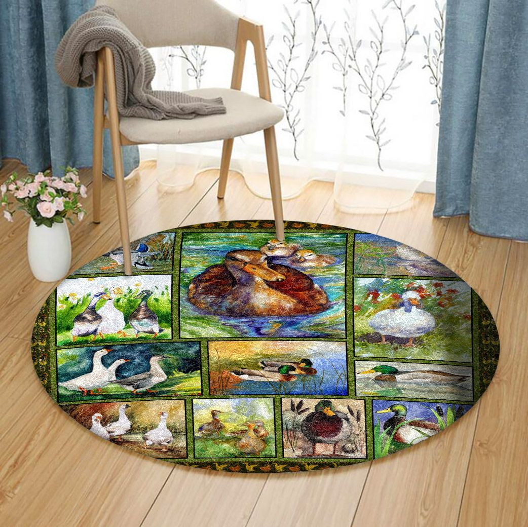 Duck Limited Edition Round Rug Carpet Bedroom Livingroom Home Decor