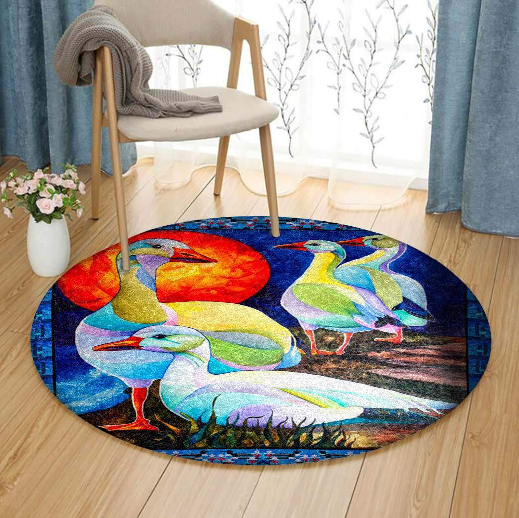 Duck Limited Edition Round Rug Carpet Bedroom Livingroom Home Decor