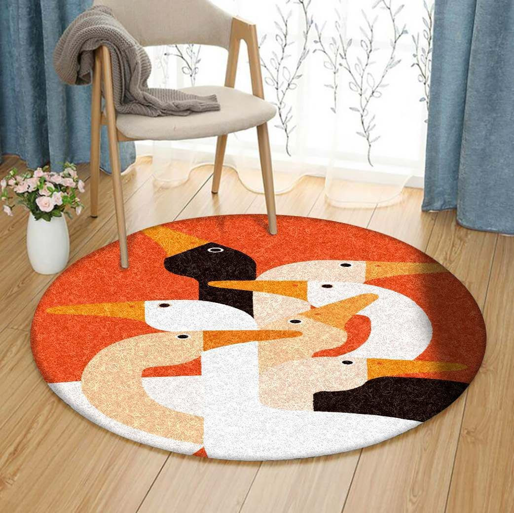 Duck Round Rug Carpet Bedroom Livingroom Home Decor
