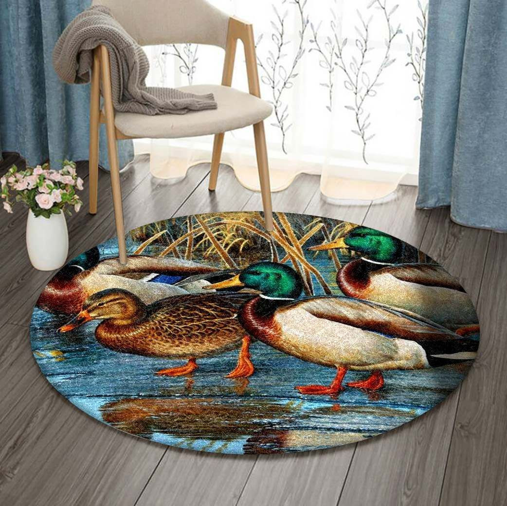 Duck Round Rug Carpet Bedroom Livingroom Home Decor
