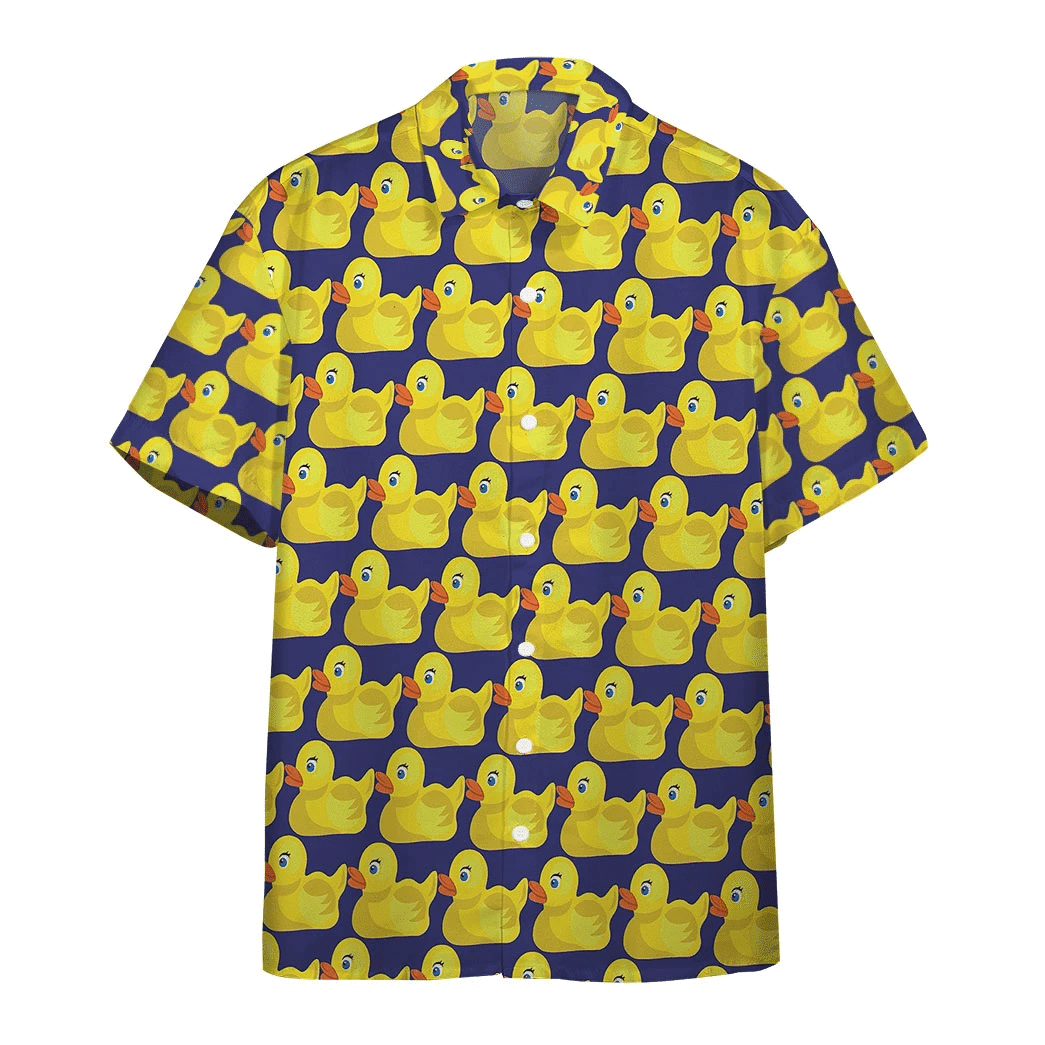 Ducky Tie Pattern Hawaiian Shirt