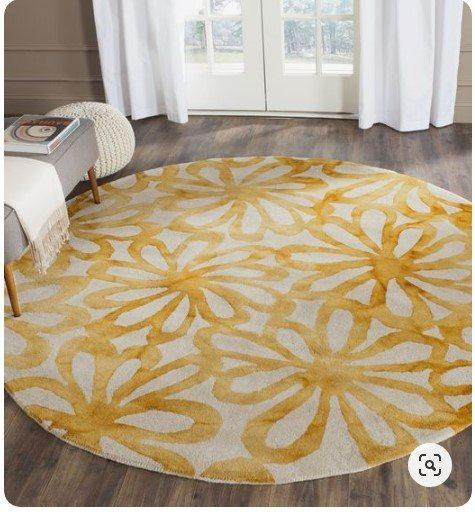 Dye Caron Vintage Boho Wool Limited Edition Round Rug Carpet Bedroom Livingroom Home Decor