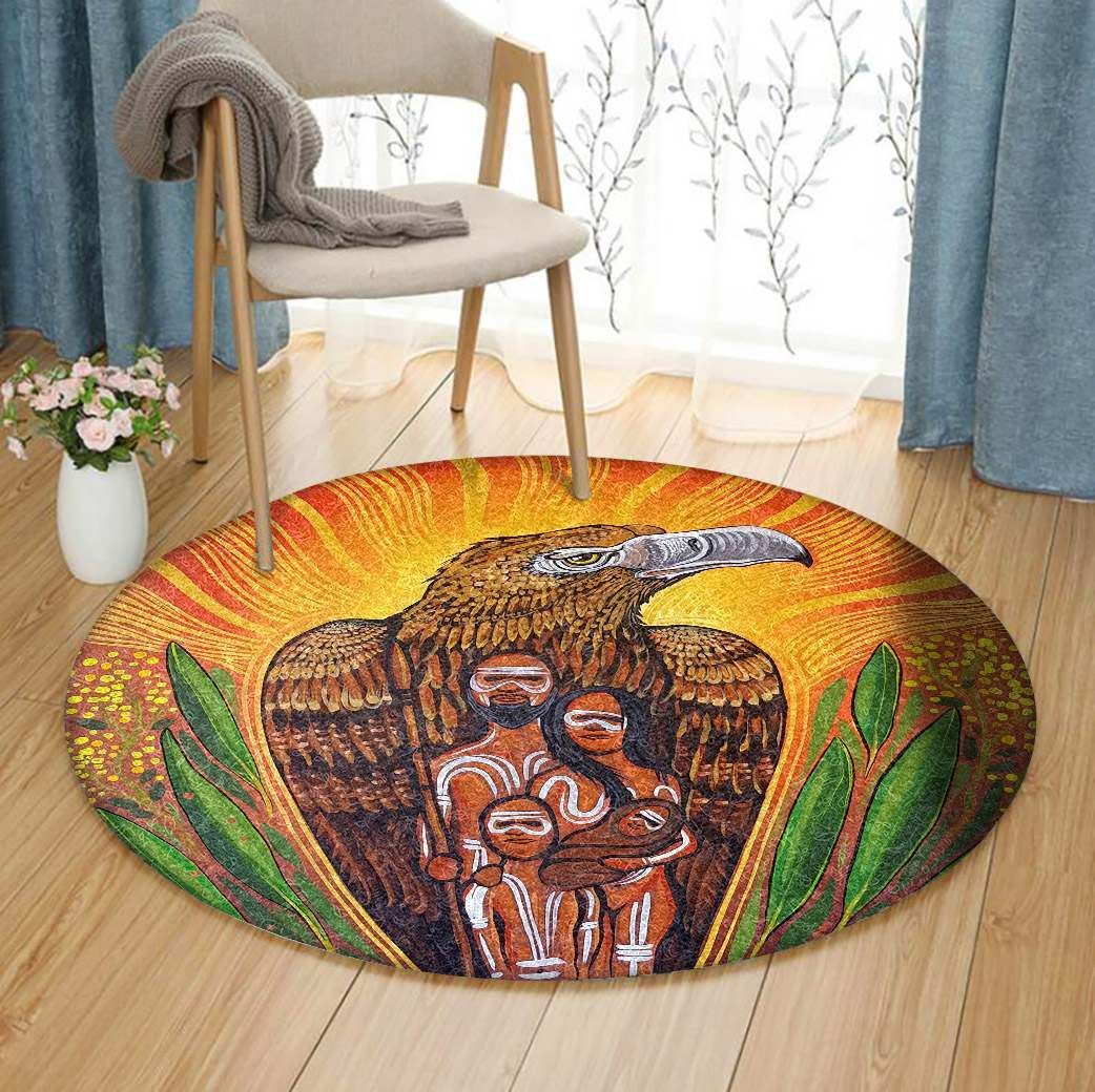 Eagle Africa Round Rug Carpet Bedroom Livingroom Home Decor