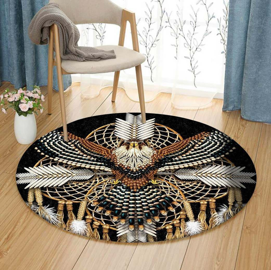 Eagle Native American Round Rug Carpet Bedroom Livingroom Home Decor