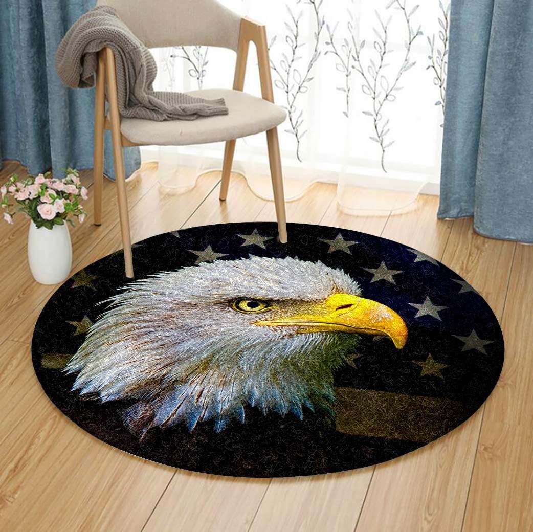 Eagle Round Rug Carpet Bedroom Livingroom Home Decor