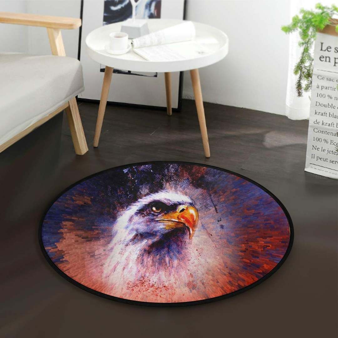 Eagle Round Rug Carpet Bedroom Livingroom Home Decor