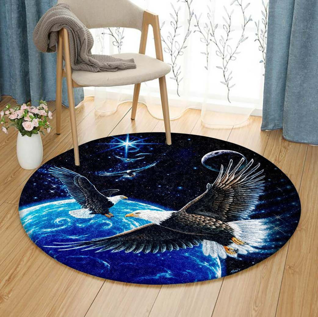 Eagle Round Rug Carpet Bedroom Livingroom Home Decor