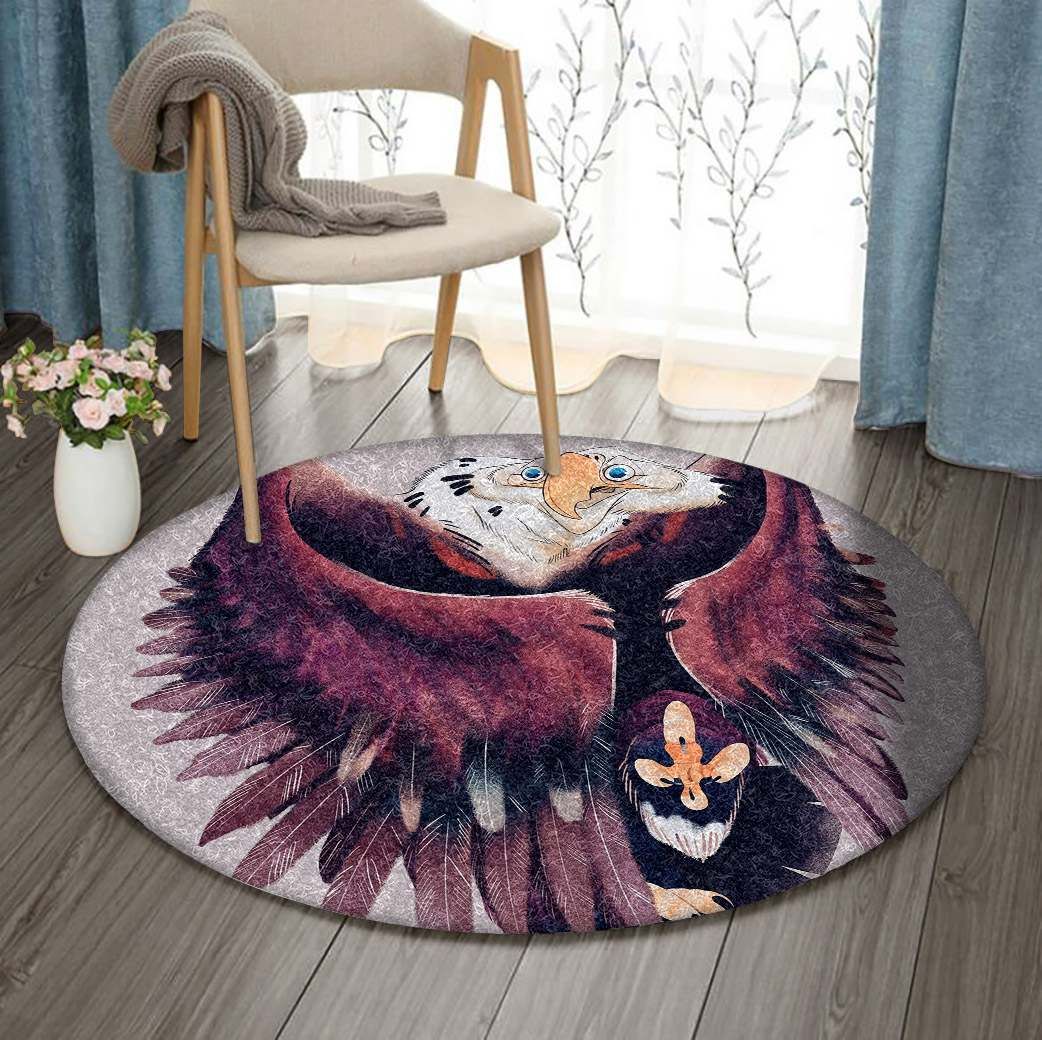 Eagle Round Rug Carpet Bedroom Livingroom Home Decor