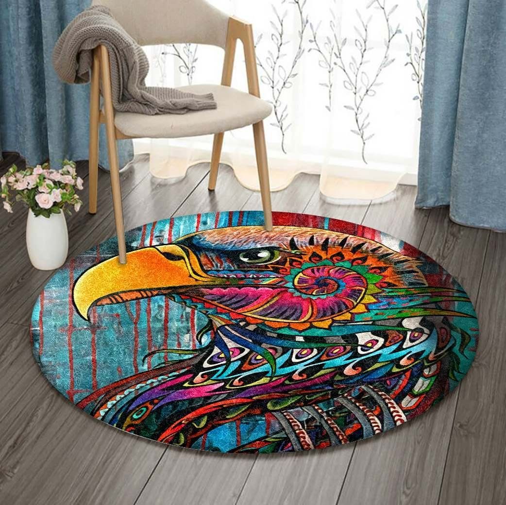 Eagle Round Rug Carpet Bedroom Livingroom Home Decor
