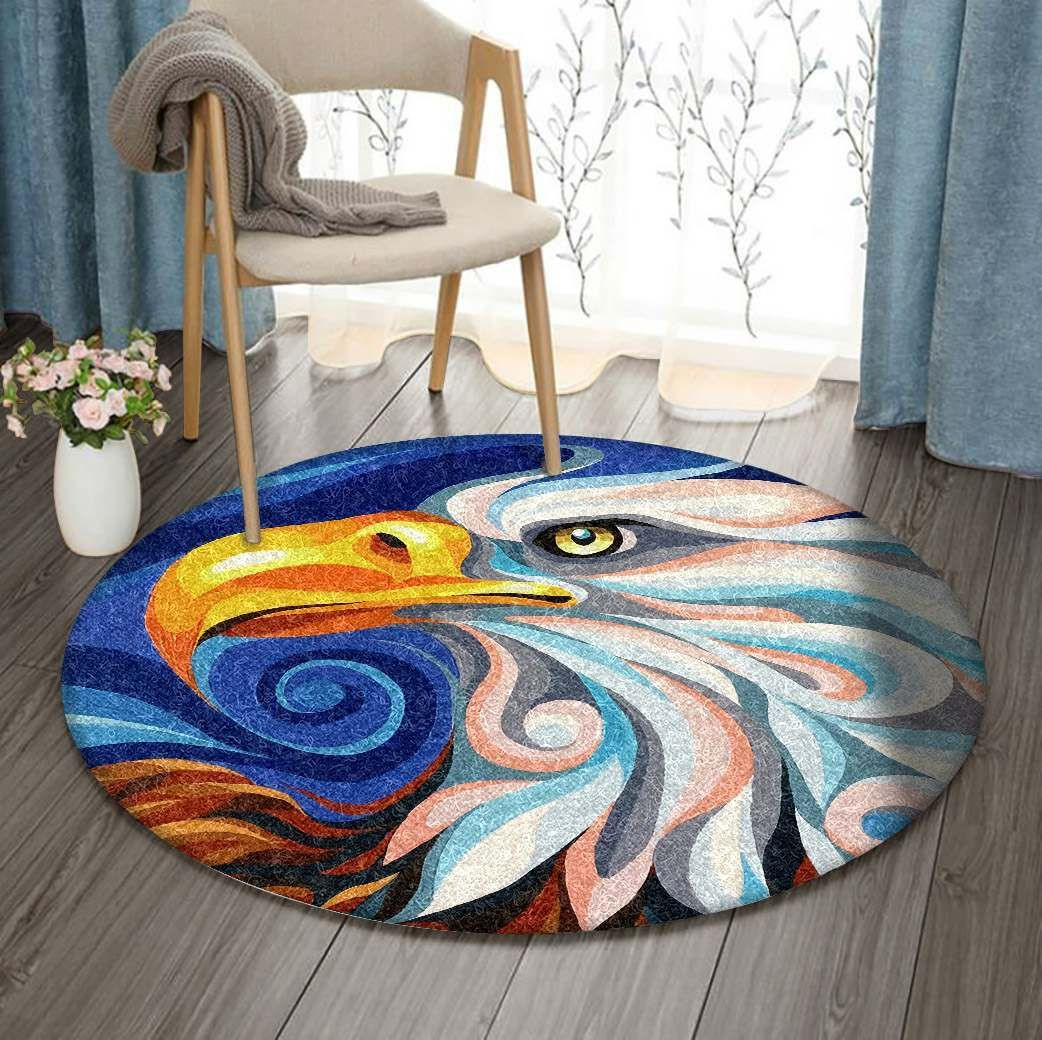 Eagle Round Rug Carpet Bedroom Livingroom Home Decor