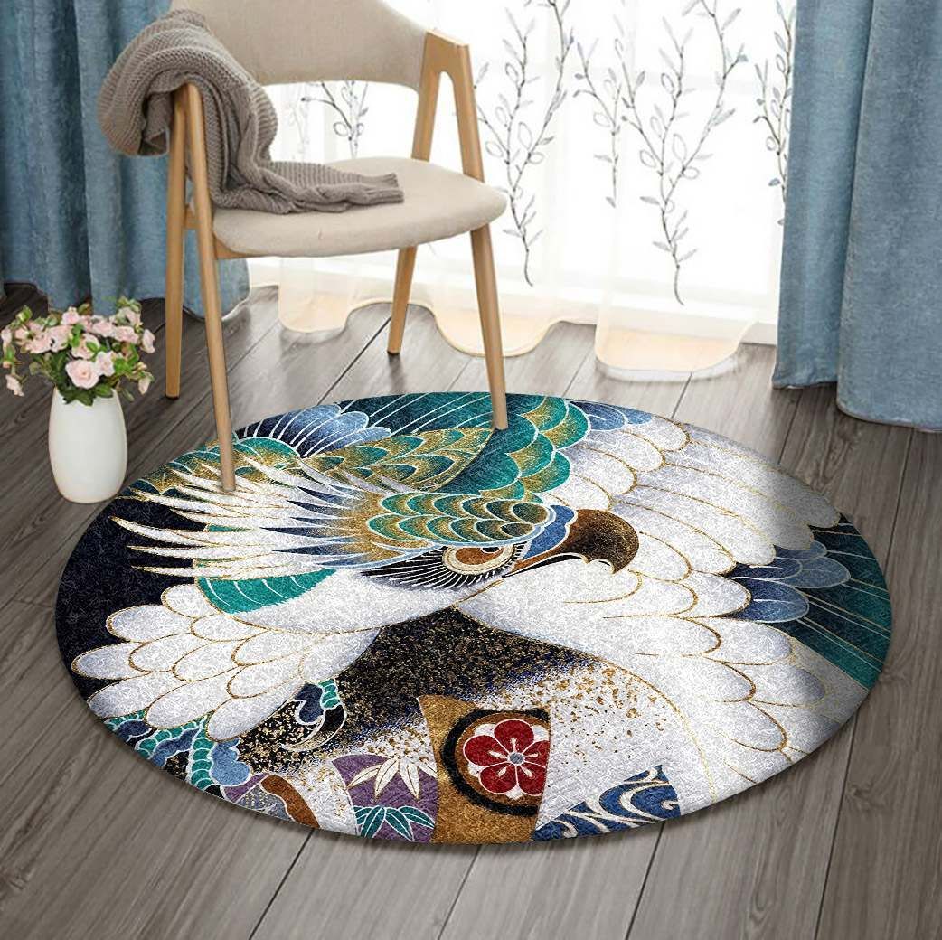 Eagle Round Rug Carpet Bedroom Livingroom Home Decor