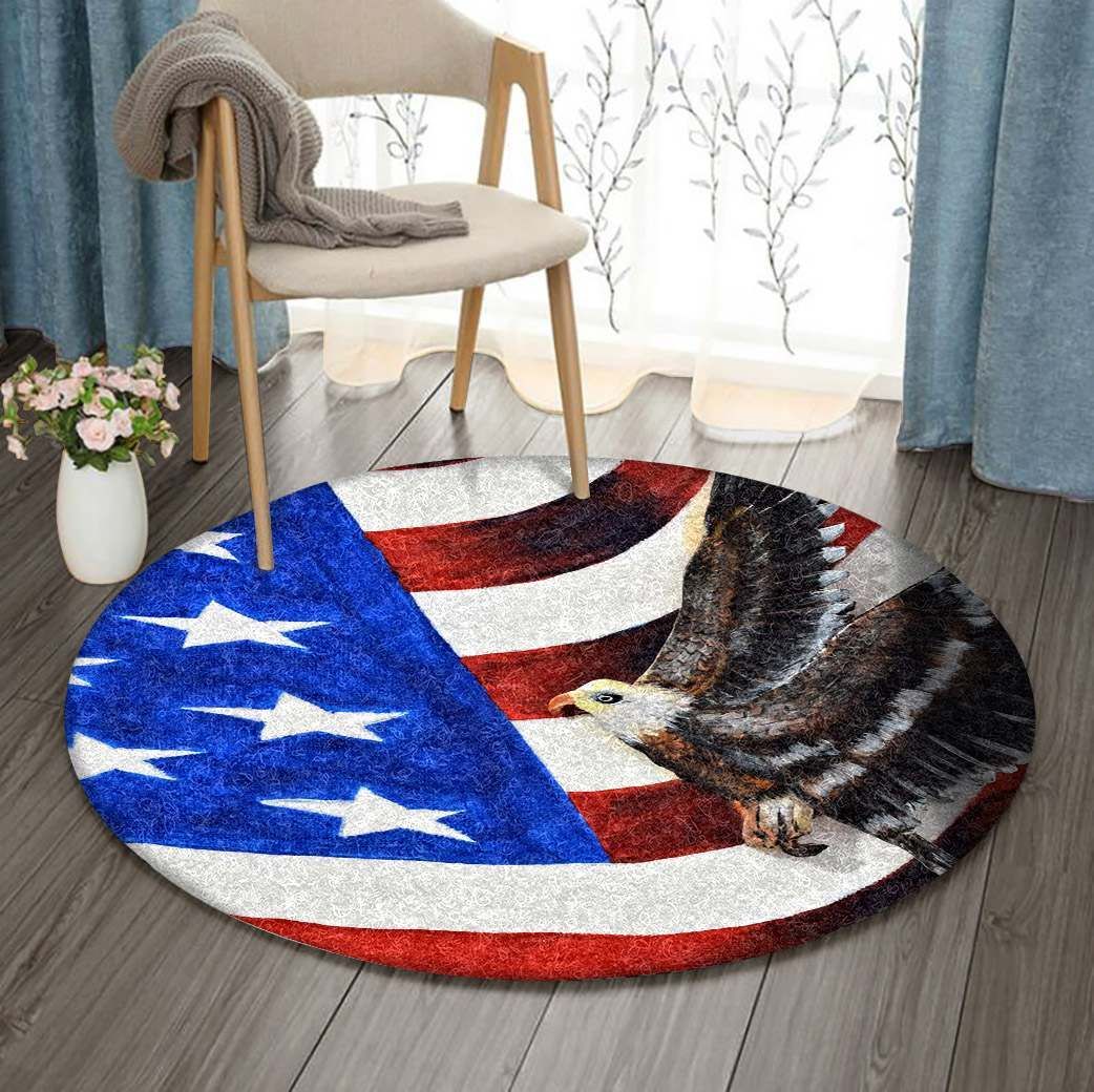 Eagle Round Rug Carpet Bedroom Livingroom Home Decor