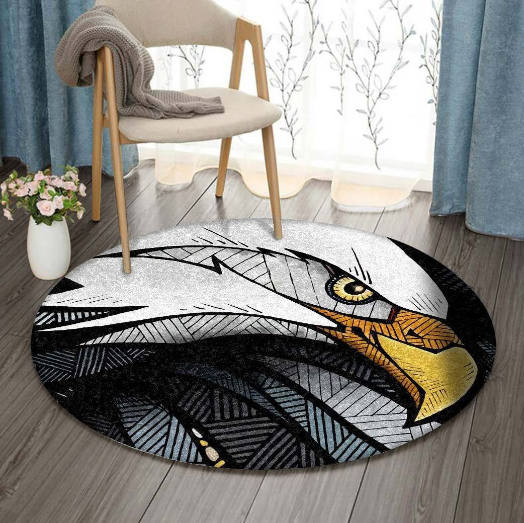 Eagle Round Rug Carpet Bedroom Livingroom Home Decor