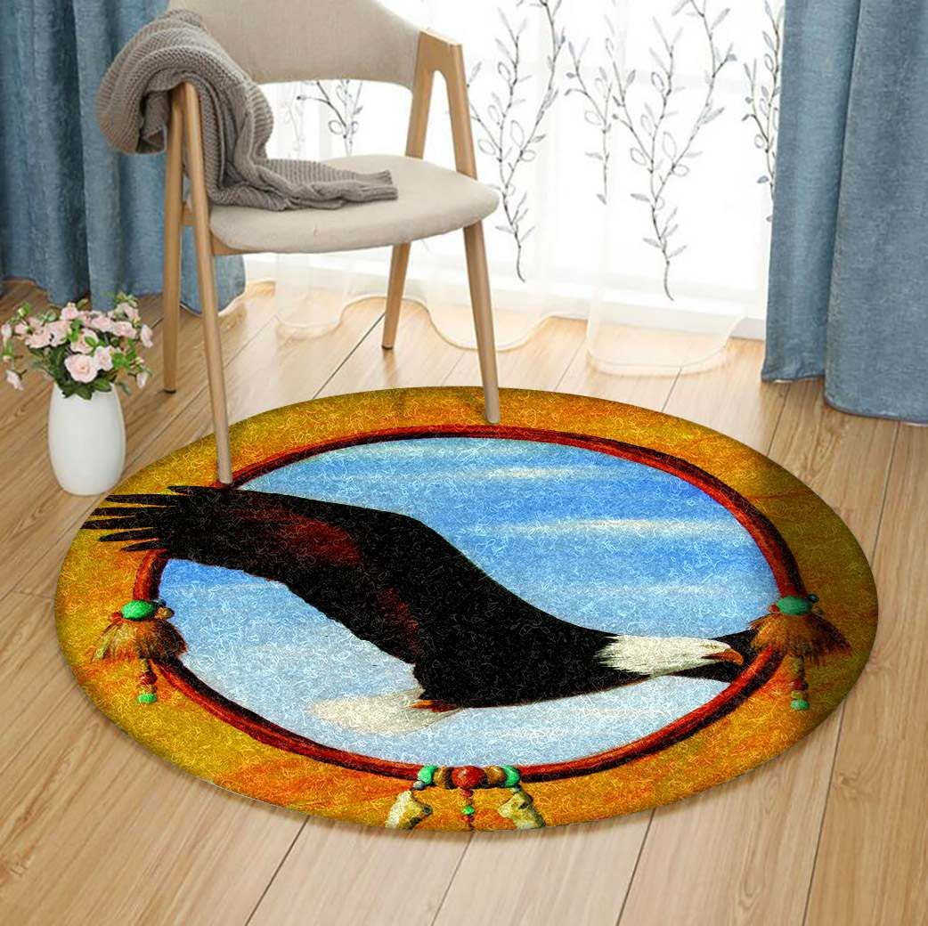 Eagle Round Rug Carpet Bedroom Livingroom Home Decor