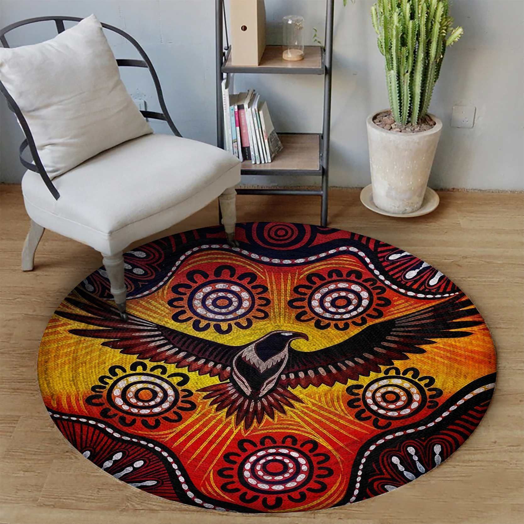 Eagle Round Rug Carpet Bedroom Livingroom Home Decor
